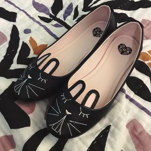 TUK Footwear Black Bunny Flats - Vegan Friendly!